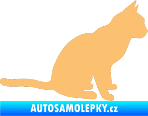 Samolepka Kočka 008 pravá béžová