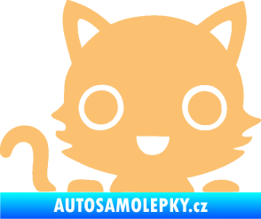 Samolepka Kočka 014 levá kočka v autě béžová