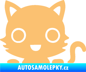 Samolepka Kočka 014 pravá kočka v autě béžová