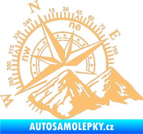 Samolepka Kompas 002 levá hory béžová