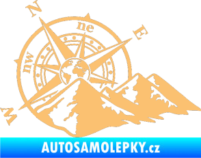 Samolepka Kompas 003 levá hory béžová