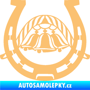 Samolepka Koňská podkova 005 se zvonečky béžová