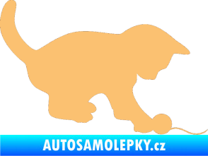 Samolepka Koťátko 001 pravá béžová