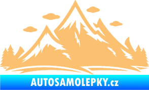 Samolepka Krajina hory 002 pravá béžová
