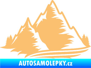 Samolepka Krajina hory 003 levá béžová