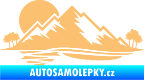 Samolepka Krajina hory 004 levá béžová