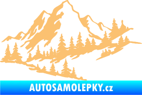 Samolepka Krajina hory 007 pravá béžová