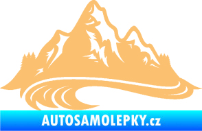 Samolepka Krajina hory 008 levá béžová