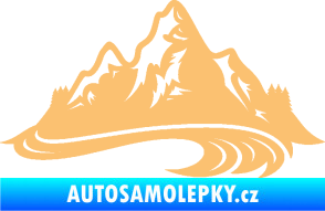 Samolepka Krajina hory 008 pravá béžová