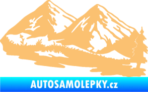 Samolepka Krajina hory 012 pravá béžová