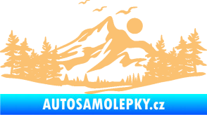 Samolepka Krajina hory 027 pravá béžová