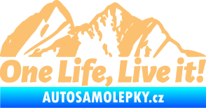 Samolepka Krajina hory 029 pravá béžová