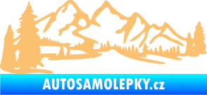 Samolepka Krajina hory 038 levá béžová
