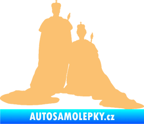 Samolepka Král a královna  béžová