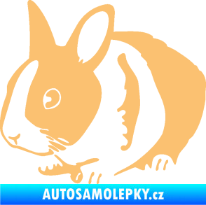 Samolepka Králík 002 levá zakrslý králíček béžová