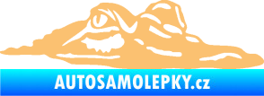 Samolepka Krokodýl 003 pravá hlava na hladině béžová