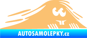 Samolepka Kuk 004 pravá zubatý šmíráček béžová