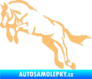 Samolepka Kůň 025 levá skok béžová