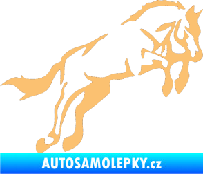 Samolepka Kůň 025 pravá skok béžová