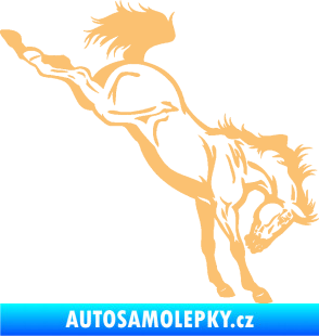 Samolepka Kůň 052 pravá vykopává zadní nohy béžová