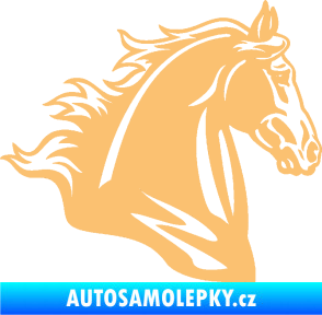 Samolepka Kůň 058 pravá hlava s hřívou béžová