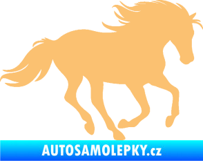 Samolepka Kůň 071 pravá běžící béžová