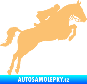 Samolepka Kůň 076 pravá parkur béžová