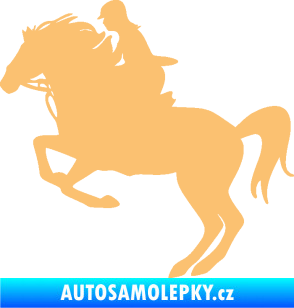 Samolepka Kůň 091 levá skok béžová