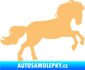 Samolepka Kůň 098 pravá běh béžová