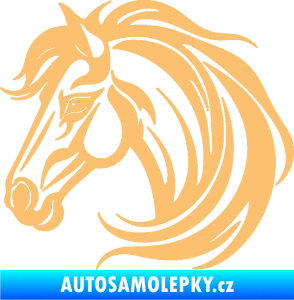 Samolepka Kůň 103 levá hlava béžová