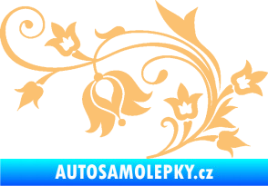 Samolepka Květina dekor 002 levá béžová