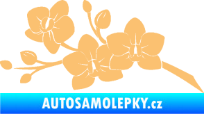 Samolepka Květina dekor 008 levá orchidej béžová