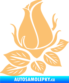 Samolepka Květina dekor 018 levá růže béžová