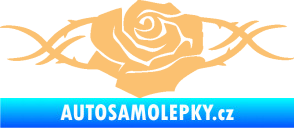 Samolepka Květina dekor 020 pravá růže s trny béžová