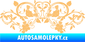 Samolepka Květina dekor 026 béžová