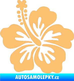 Samolepka Kytička 001 levá ibišek béžová