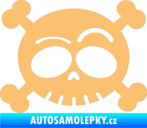 Samolepka Lebka 003 levá béžová