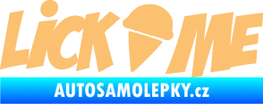 Samolepka Lick me nápis béžová