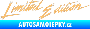 Samolepka Limited edition new 001 v řádce béžová