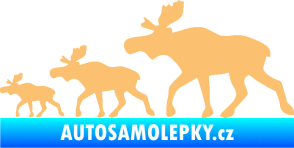 Samolepka Losí rodinka levá béžová