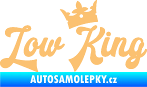 Samolepka Low King 001 nápis král béžová
