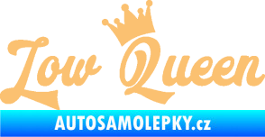 Samolepka Low Queen 001 nápis královna béžová