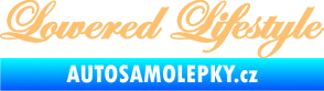 Samolepka Lowered lifestyle nápis béžová