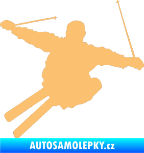 Samolepka Lyžař 001 levá béžová