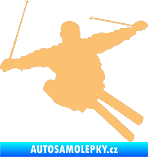Samolepka Lyžař 001 pravá béžová