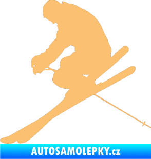 Samolepka Lyžař 005 levá béžová