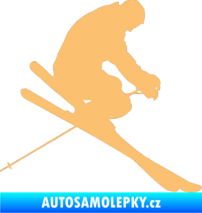 Samolepka Lyžař 005 pravá béžová
