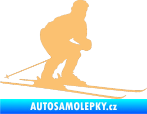 Samolepka Lyžař 009 pravá béžová