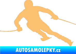 Samolepka Lyžař 012 levá béžová
