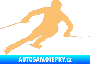 Samolepka Lyžař 012 pravá béžová